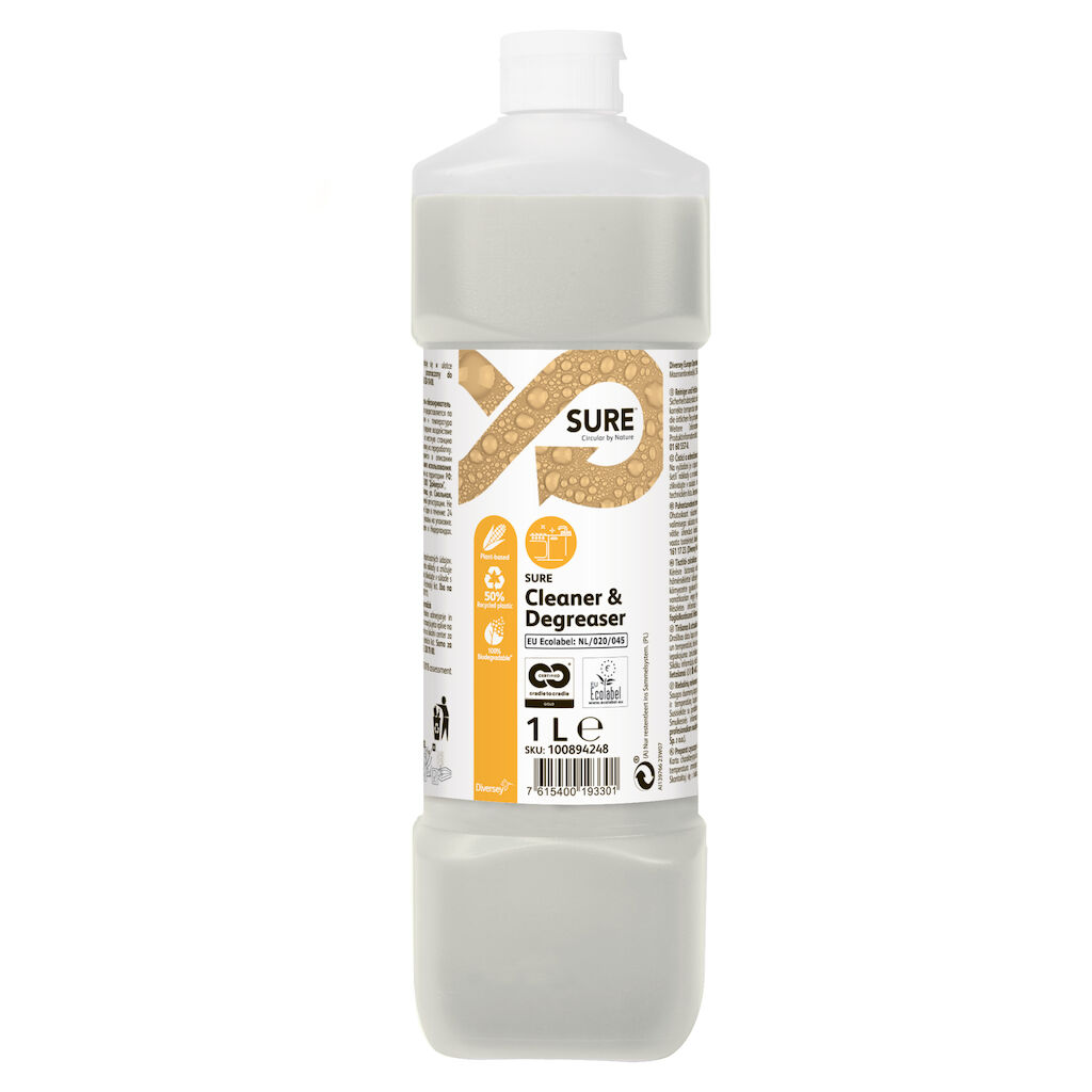 SURE Cleaner & Degreaser 6x1L - preparat myjąco- odtłuszczający na bazie składników pochodzenia naturalnego